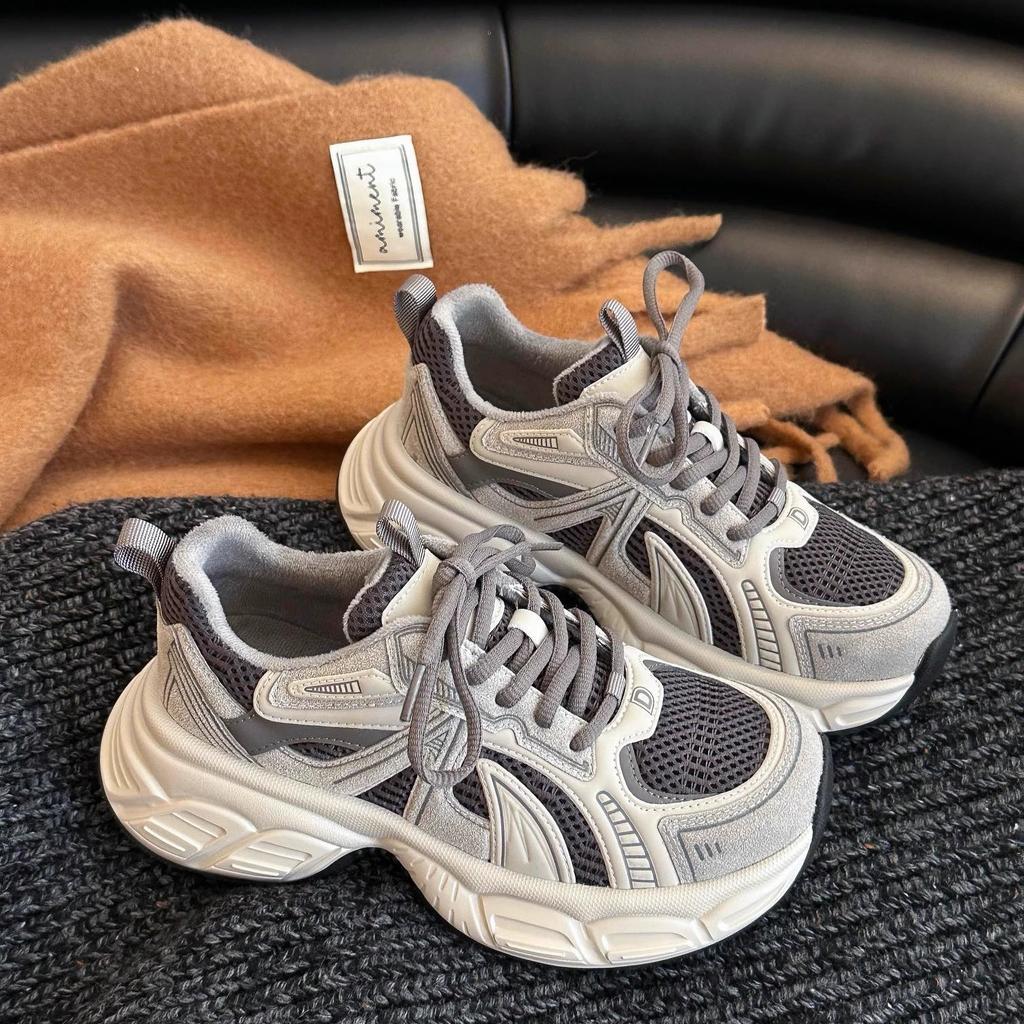 Dad shoes new spring and summer super fire breathable thick sole heightening sports and leisure shoes