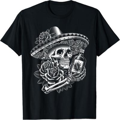 Mexico Vintage Skeleton Tequila Dia De Los Muertos Mexican T-Shirt
