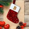 New creative DIY silver sequined knitted socks red letter christmas stockings christmas day decorative knickknacks