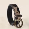 Luxury Design Suede Leather Belt Pin Buckle Waistband Fashion Business Waist Belt  For Women