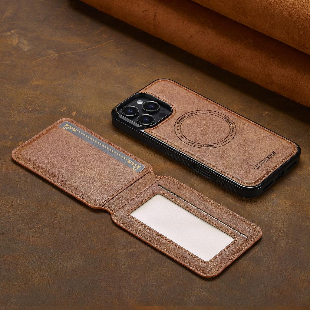 2-in-1 Abnehmbare Lederhülle für iPhone 16 17 Air 16E 15 14 13 12 11 Pro XS Max XR 8 Plus SE Mini Kartenfach Magnetische Abdeckung