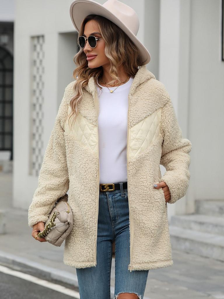 Fluffy Fleece New Women's Autumn Winter Cardigan Long Sleeve Zip-Up Loose Plush Coat Women