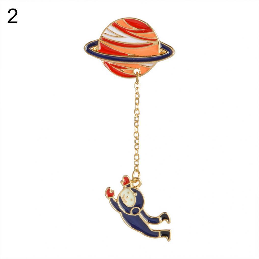 

Унисекс Мода Кролик Астронавт Кулон Земля Планета Одежда Значки Брошь Булавка Astronaut