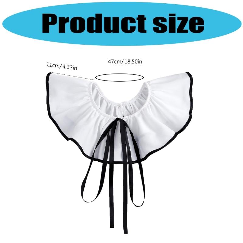 Fashion Laceup Tied Collar Neckpiece Decorative Cape Shawl Collar For Women Daily Styling and Formal Outfit Decoration