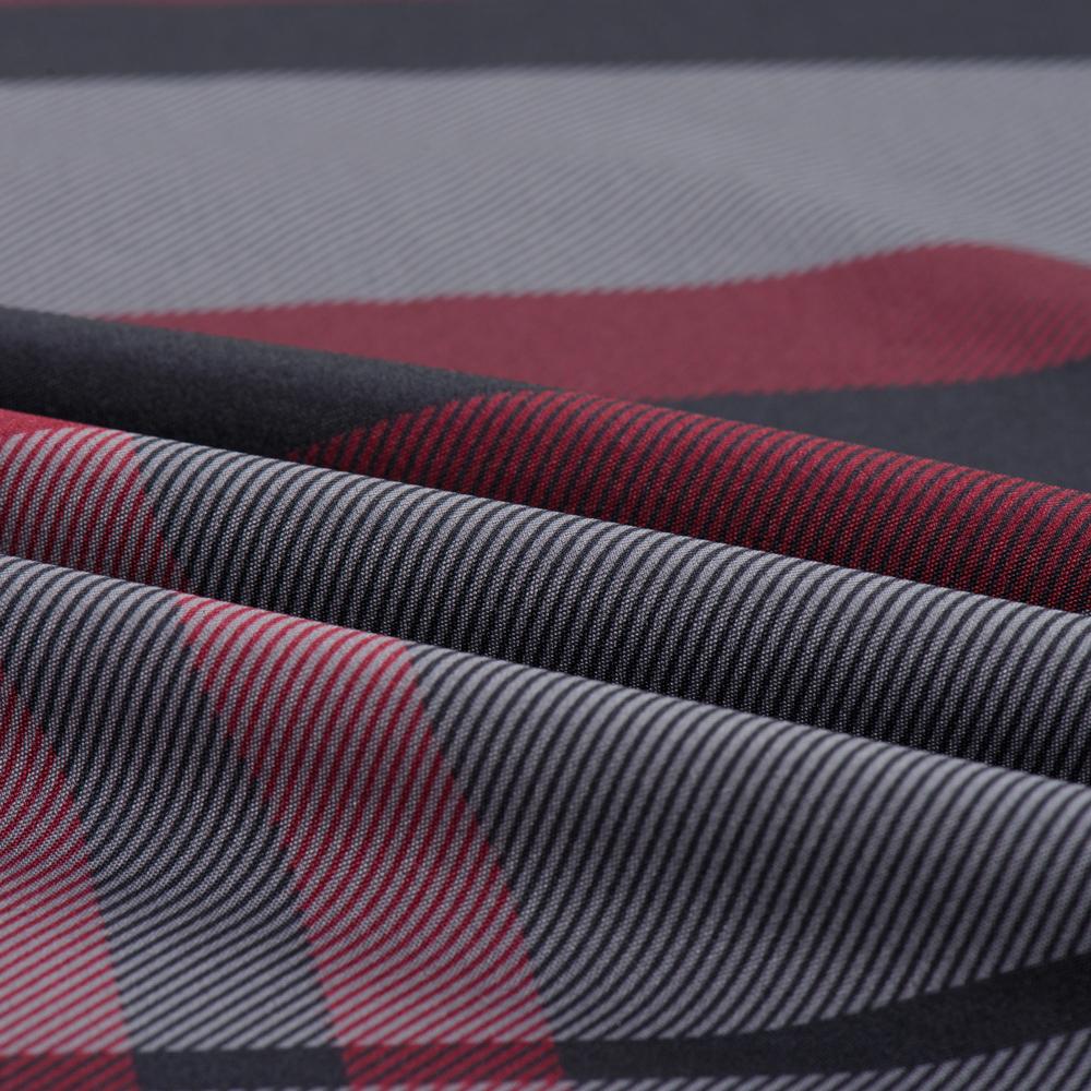 Men's Business Casual Hot Stamping Striped Print Dress Shirt, Slightly Stretch Unique Buttoned Collar Long Sleeve Pocket Shirts