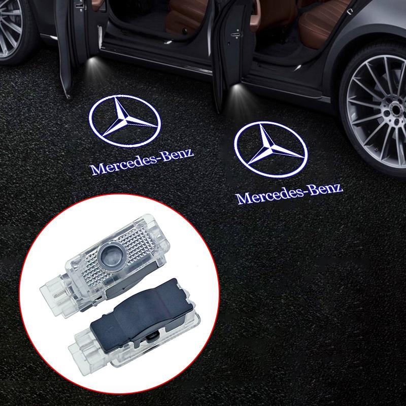 GOX3 2pc Car Door Welcome Ghost Shadow Light HD LED Projector Puddle For Mercedes Benz C C205 CLA C117 X117 CLS C218 X218 E C207 A207