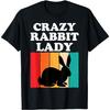 Verrückte Hasen-Lady Lustiger Hase-Liebhaber Mädchen Frauen Geschenk T-Shirt(1)