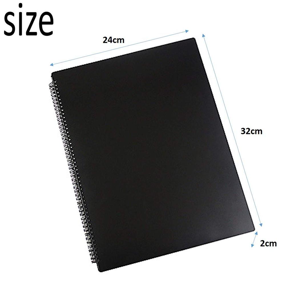 A4 Size 60-Page Music File, Music Score Holder with Direct-Write Design, Sheet Music Holder, Double-Page Spread, Band File