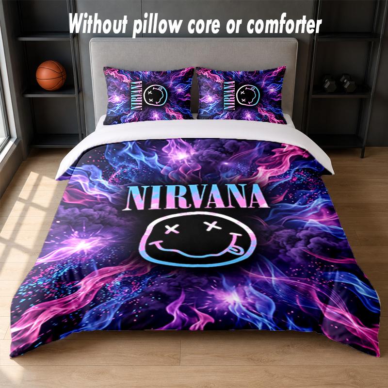Set Biancheria da Letto Nirvana Design 1 Copripiumino + 2 Federe Morbido Traspirante Biancheria da Letto per la Casa