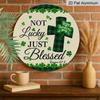 2D Flat - 1pc of 2D Flat Printed Aluminum Sign with a Blessed Pattern, Measuring 7.87X7.87 Inches (20X20 Cm). It'S Durable And Easy to Hang, Making