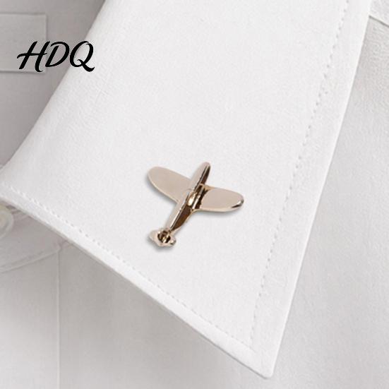 Suit Lapel Pin Men Brooch Airplane Design with Clip-on Pin Brooch Smooth