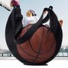 New 1PCS Ball Bag With Zipper Pocket Mesh Ball Storage Bag Sport Equipment Drawstring Sling Storage Net Carrying Basketball