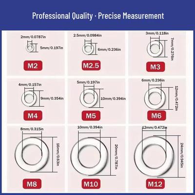 Cross-Border Flat Washers & O-Rings Sealing Gasket Set (100/200/400/600 Pieces)