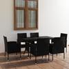 Day and Night - Day and Night Garden Dining Set 7 Pieces Black Synthetic Rattan