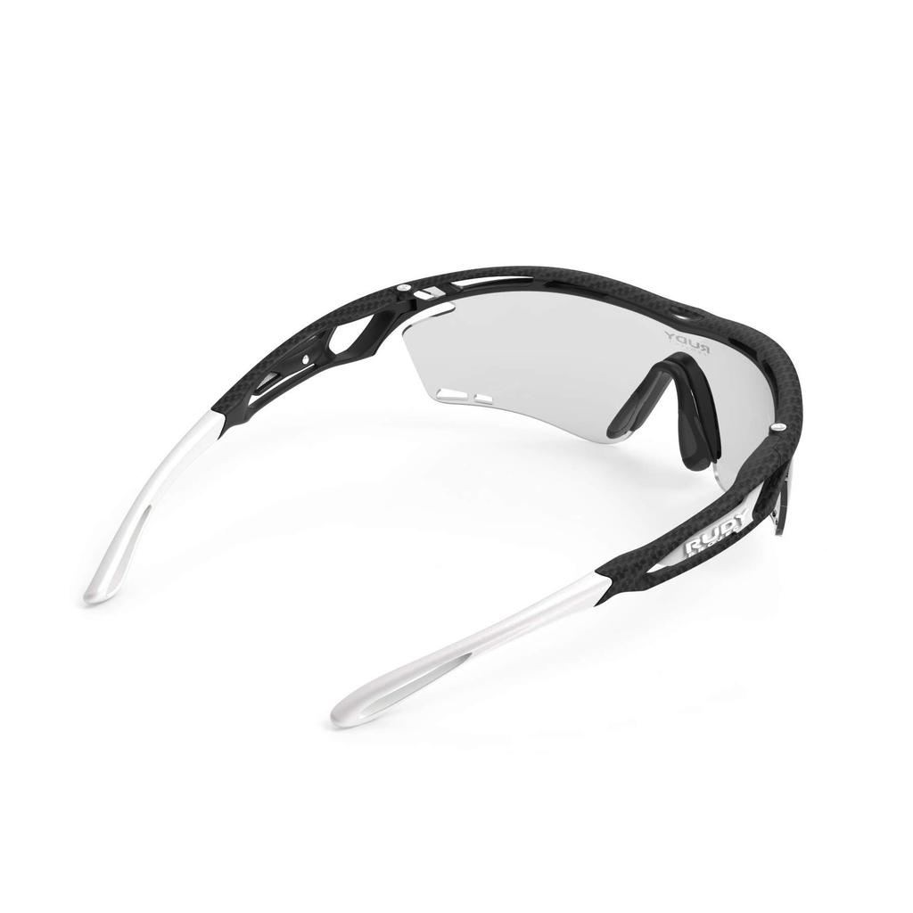 RUDY PROJECT Sportsonnenbrille für Straße und Tralyx Carbon Impact Photochromisch Laser Fahrräder, Radfahren, Marathons, Joggen, Rahmen, X2, Schwarz,