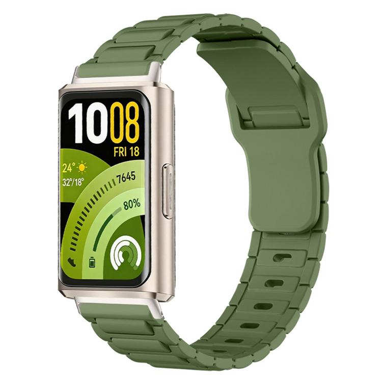 I‑Shape Texture Reverse‑Buckle Silicone Watch Band for Huawei Band 11 / Band 11 Pro, Replacement Wrist Strap, Strap Only