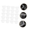 HAWILLOSCH Disposable Soup Bowls with Lids, 50-Piece 200ml Portable Porridge Cups for Salad Dressing, Dessert, and Ice Cream, Convenient for Storage a