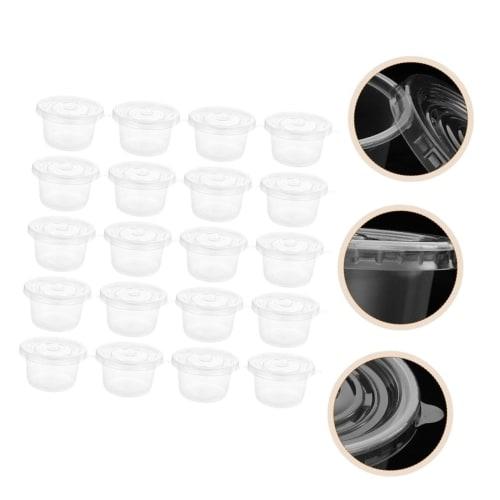 HAWILLOSCH Disposable Soup Bowls with Lids, 50-Piece 200ml Portable Porridge Cups for Salad Dressing, Dessert, and Ice Cream, Convenient for Storage a