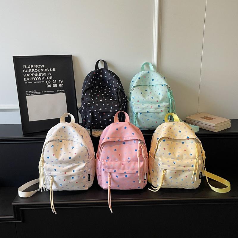 Schoolbag Japanese large-capacity kindergarten schoolbag female cute small fresh backpack casual star girl student backpack