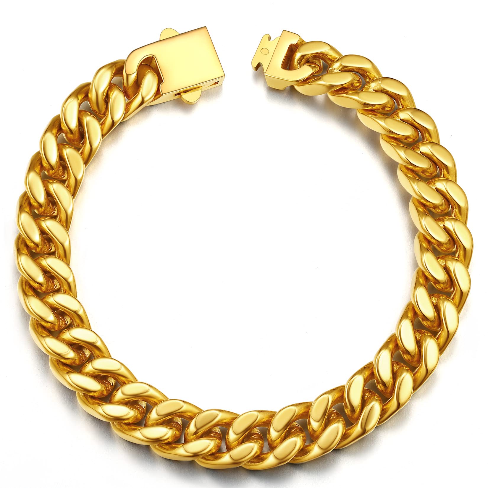 

Браслет Kihei Gold K18K 316L Surgical Stainless Steel Толстый Длина 23 см Толщина 9 мм [ChainsPro] Мужской