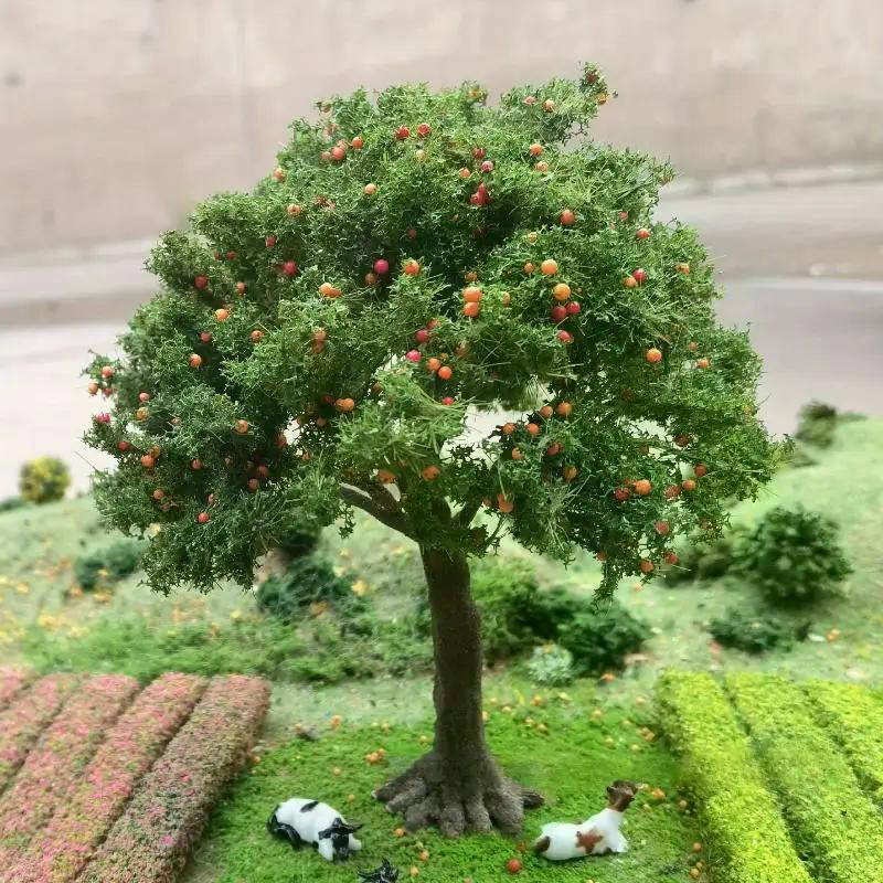 1Pcs DIY Fruit Trees Miniature Landscape Decoration Miniature Sand Table Building Model Realistic Fruit Tree Decor