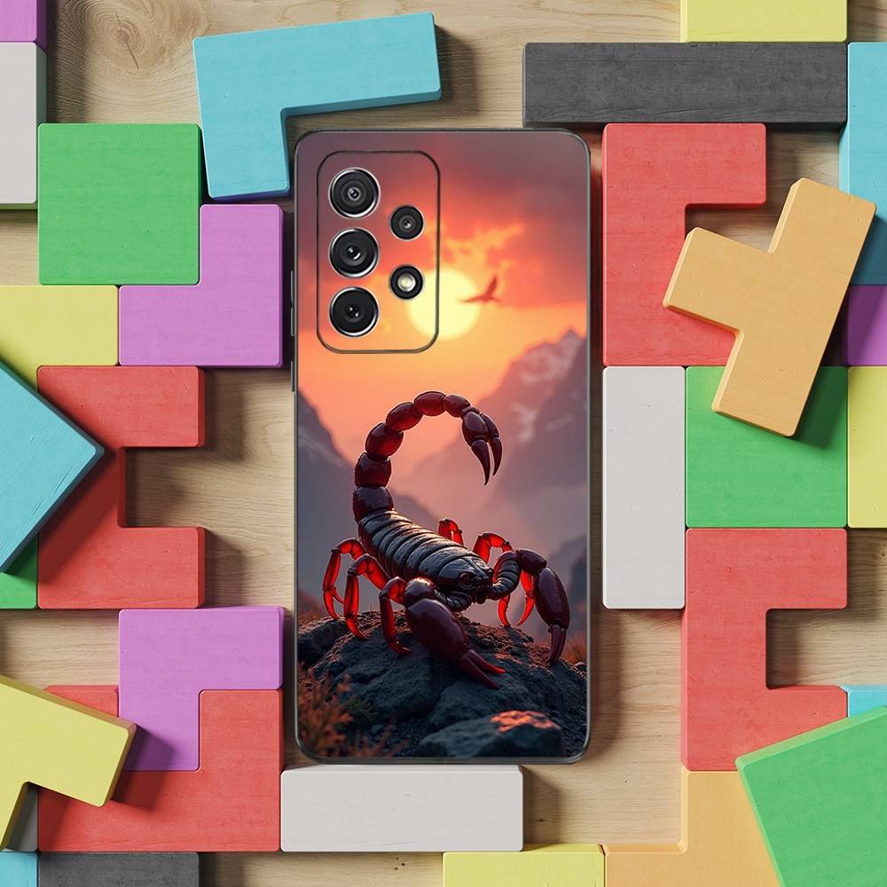 Cool Art Animal Scorpion Case For Samsung S22,S21,S9,S25,S24,S23,Ultra,FE,S20,S10,Plus,Lite,Soft Silicone Black