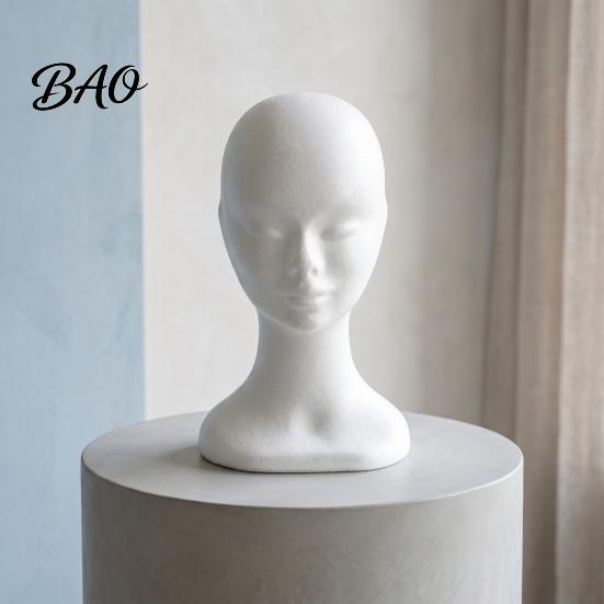 Manichino in schiuma per esposizione in negozio, Testa manichino in schiuma, Supporto per cappelli da uomo e donna, Testa per supporto leggero per parrucche, Parrucche