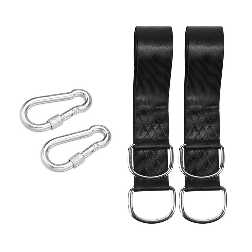 Buy 2pcs Portable Hammock Strap Tree Swing Straps with 2pcs Metal