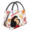 Mafalda Balloon Heart Insulated Lunch Bags for Waterproof Quino Manga Cartoon Cooler Thermal Bento Box Beach Camping Travel
