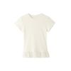 Special Offer, Sweet Lace Splicing Hems Crew Neck Short Sleeve T-Shirt Women's Summer