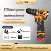 Orange-Black Handheld Brushless Lithium Impact Drill - Ten-section, Multi-functional Electric Drill with Steel Cannon Technology