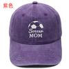 New Soccen MOM football embroidery washed baseball cap men's and women's leisure outdoor sports sun hat