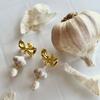 Trendy Colorful Pearl Vegetable Wine Glass Earrings Studs