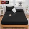 1PC High Quality Solid Color Bed Sheets Dustproof Mattress Protective Cover Soft Comfortable Breathable Fitted Sheet Non-slip Bed cover With Elastic