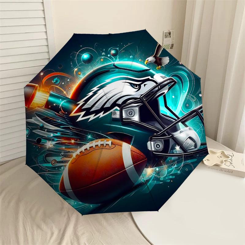 

1PC Football Philadelphia Eagles Umbrella-8-Rib Reinforced, Automatic Open, Lightweight & Durable, Cute Fashion Accessory for Outdoor-T154