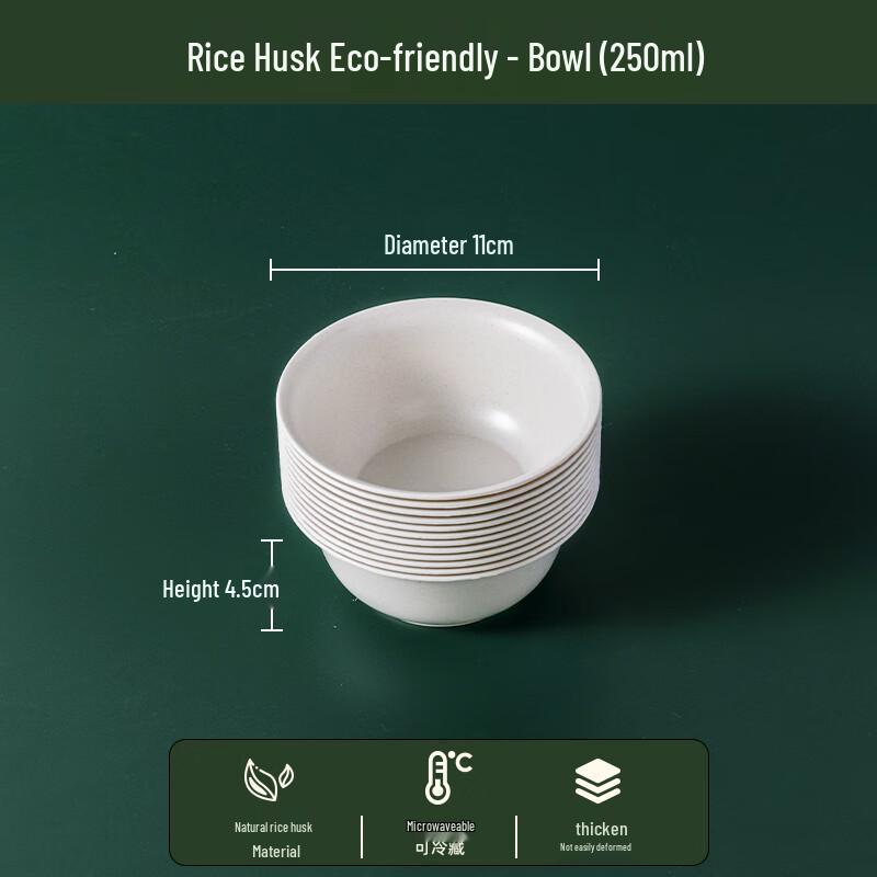 

Disposable Rice Husk Bowls
