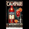 AperitivoRegaloNostalgia Retro Campari Cartello Metallico - Decorazione Bar Vintage - per Cucine e Regali - Audace Design della Bottiglia