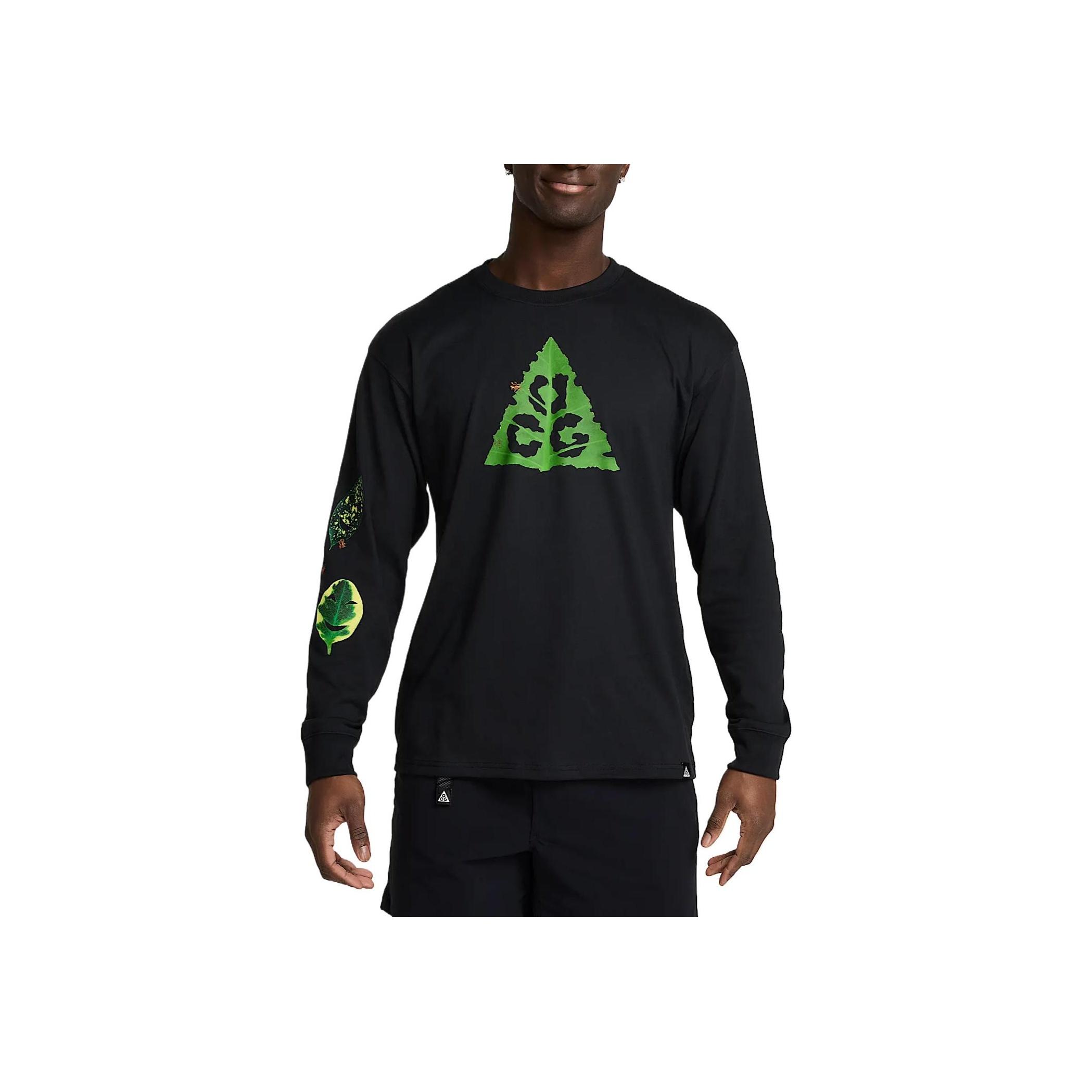 Nike SS25 ACG Moisture Wicking Breathable Comfortable Loose Long Sleeve T-Shirt Men tops Black HJ0802-010 XL