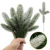 50/5x Artificial Green Pine Branch Leaves Christmas Decoration Xmas Tree Home Room Decor New Year Christmas Garland Accessory