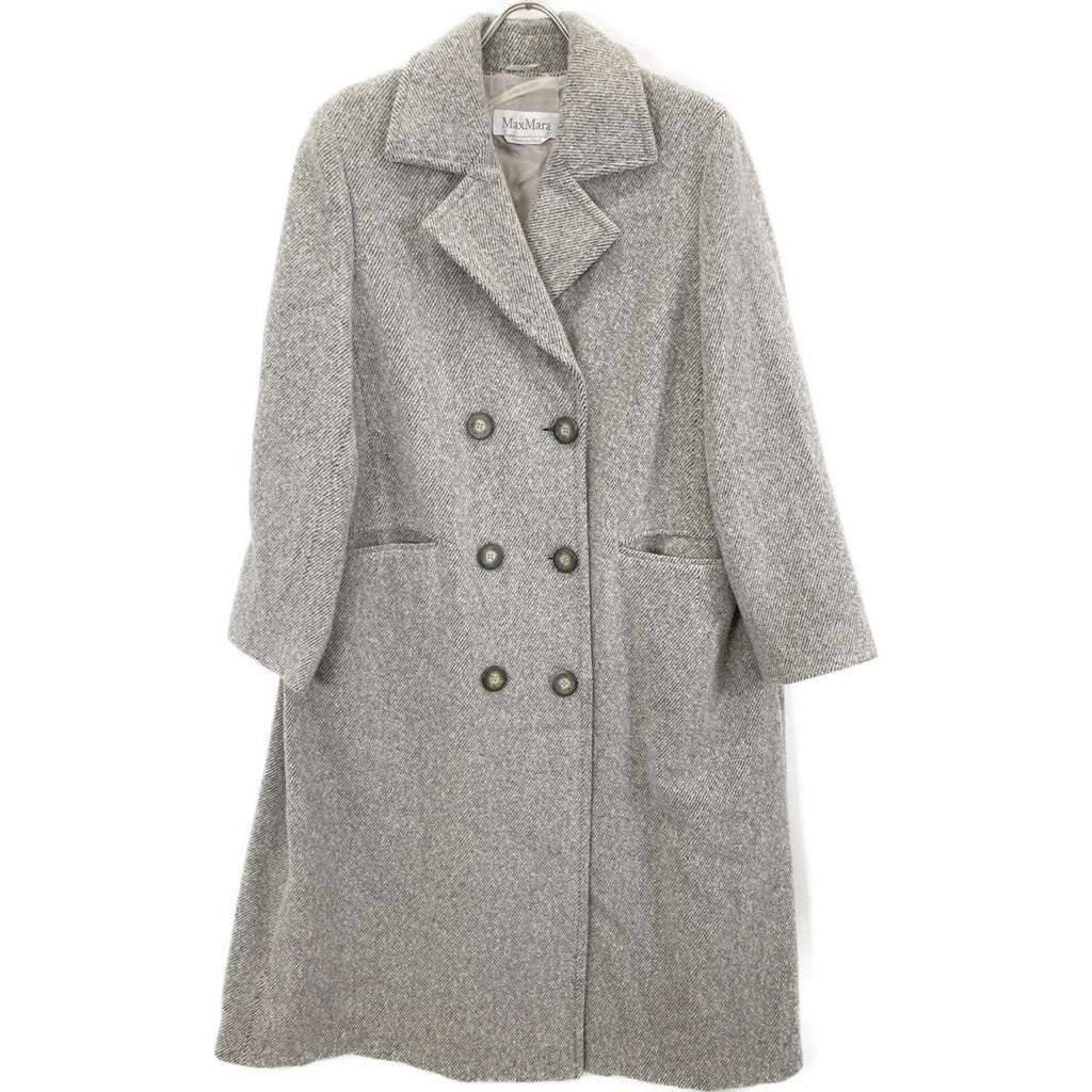 Max Mara Gray wool angora coat coat 36 grayUsed