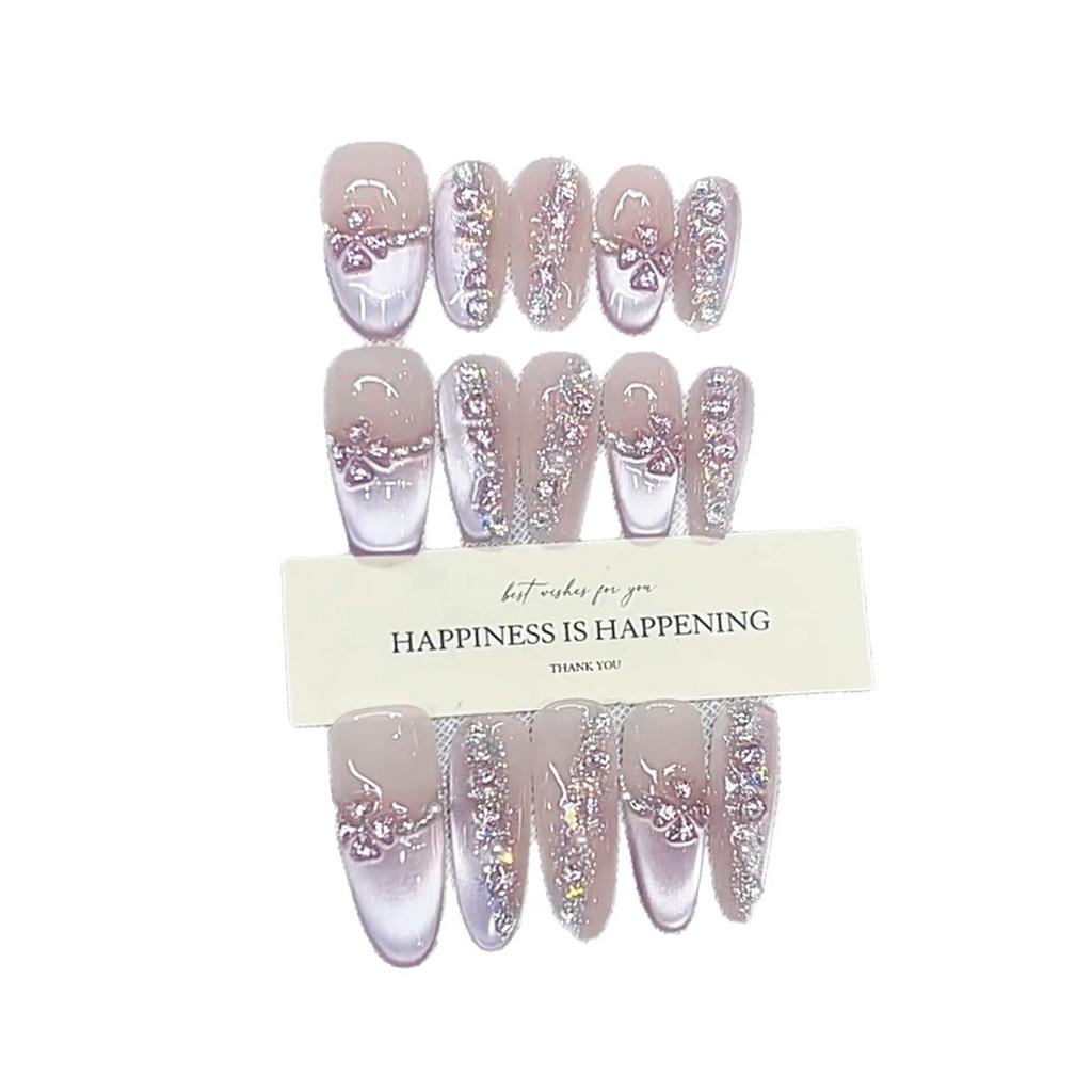 Pure Hand-wearing, New Style of Summer Ice-transparent Powder Diamond Powder Zircon Diamond Temperament Cat Eye Nail Art Patch