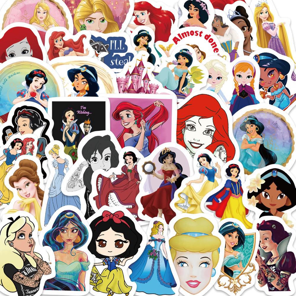 

50PCS Cute Princess Cartoon Stickers: For Notebooks, Luggage & Phone Cases A169