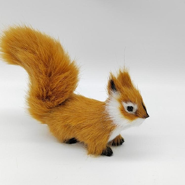 Simulated Squirrels Statue Stuffed Animals Plush Figure for DIY Crafts Displays