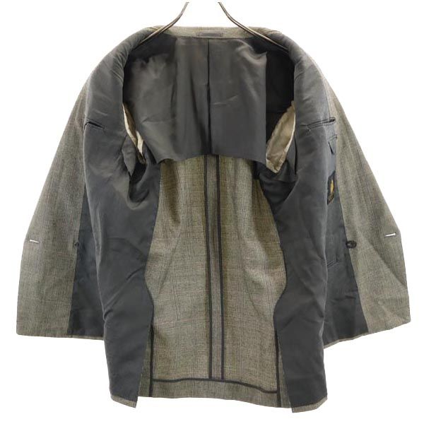 Lanvin Wool Glen Check Tailored Jacket Gray Men's Used