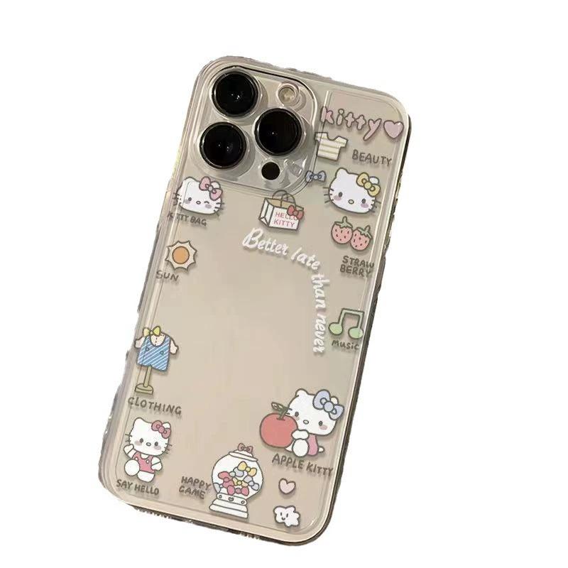 Applicable iPhone11promax Transparent Simple Mobile Phone Case Apple 11/11/11 INS Wind Transparent Hello Kitty