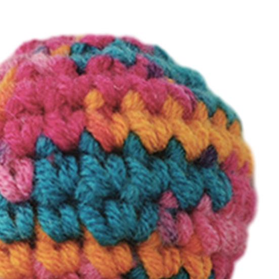 Interactive Cat Toys, Wool Crocheted Ball, Bite-Resistant Teaser Ball for Scratching Chasing, Plush Safe Toy for Cats