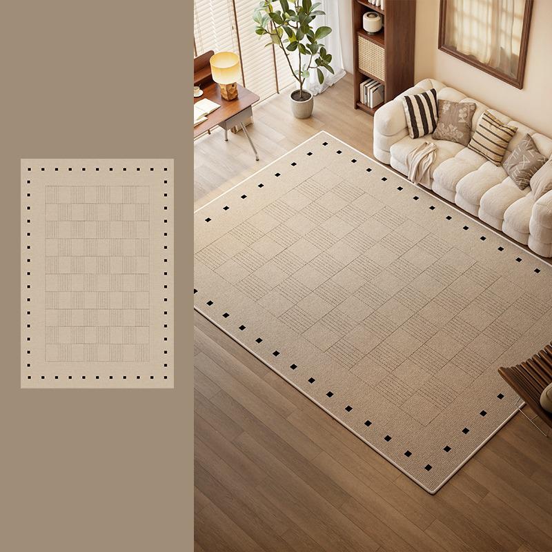 Vintage Light Luxury Rugs Living Room Big Size Floor Mats Bedroom Bedside Carpet Loop Pile Tpr Soft Short Plush Rug