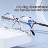 Anti Blue Light Women's Polygonal Reading Glasses 360 Ring Focus Fashion Presbyopia Glasses HD Clear Lens Far Sight Glasses