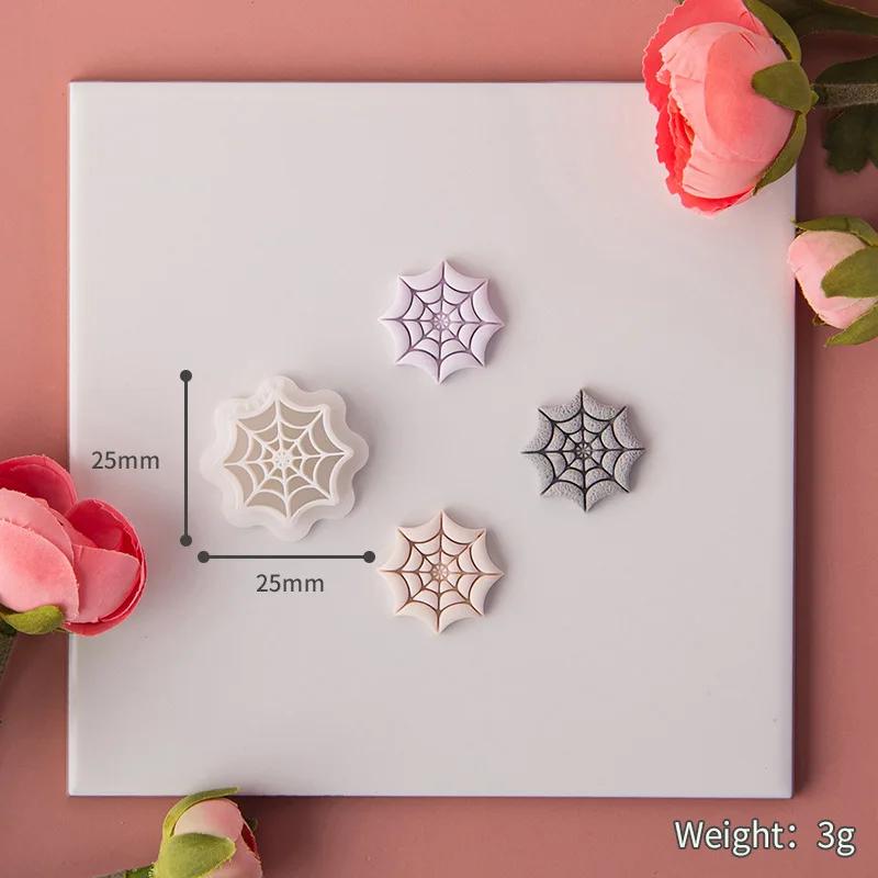 Halloween Polymer Clay Cutters Hat Pumpkin Tombstone Spider Web Skull Cats Clay Cutters DIY Earring Jewelry Hand Tools