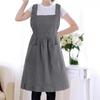 Good Cleaning Apron Wear-resistant Cooking Apron Double Pocket Design Waterproof Wide Shoulder Strap Cooking Apron